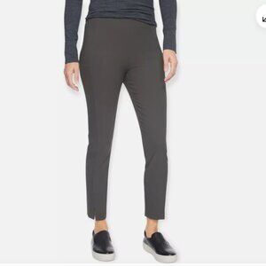 Athleta Wander Pant Straight Crop Split Front Hem Green Brown Gray Size 12